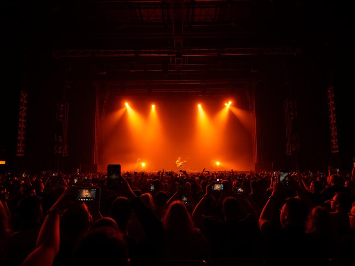 Live brand activation with an audience filming the stage